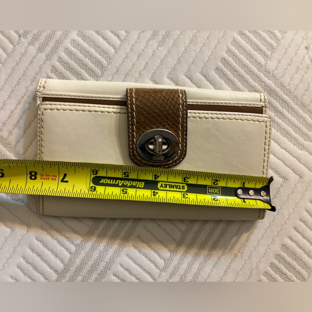 Coach turn lock wallet